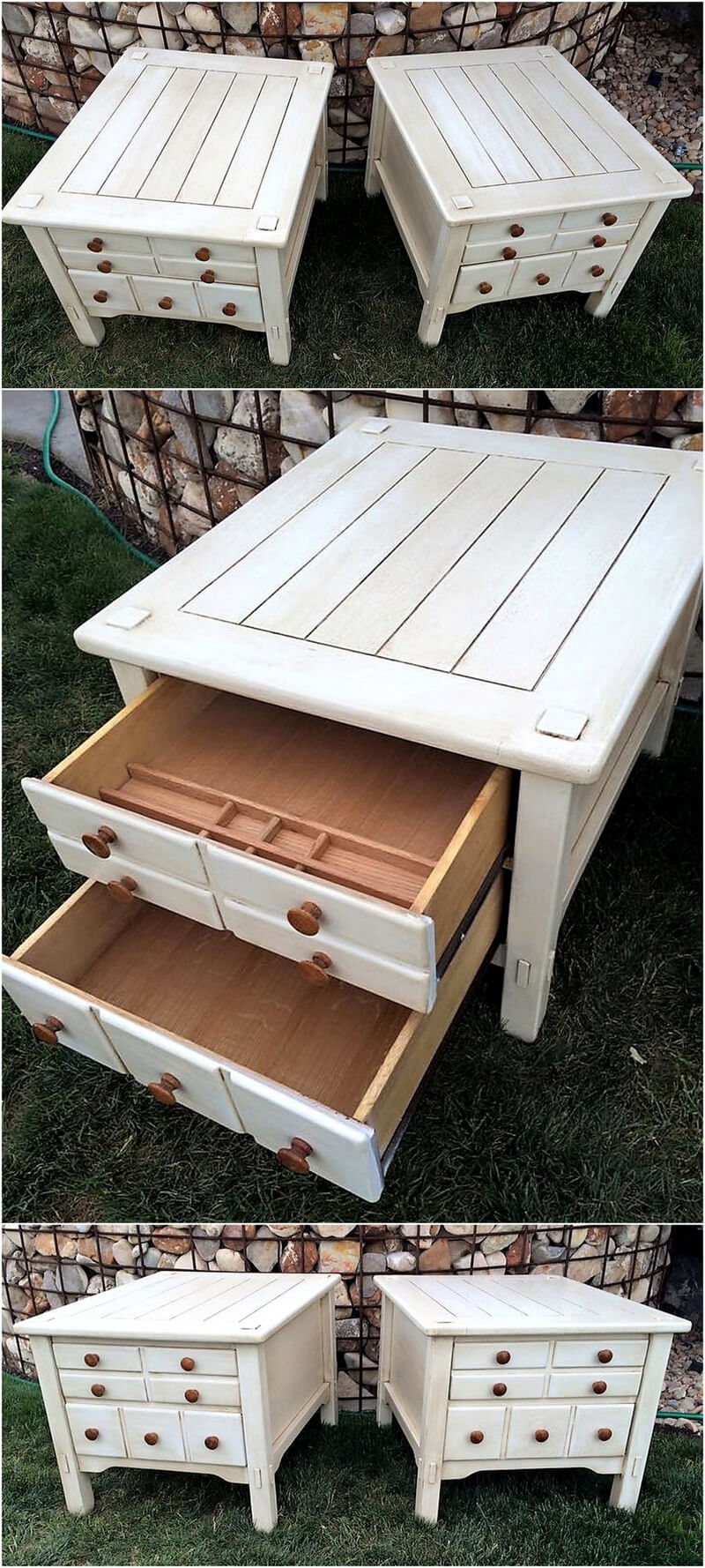 pallets side table plan