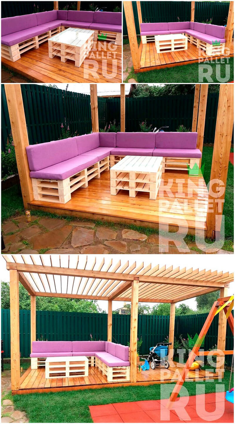 wooden pallet terrace project