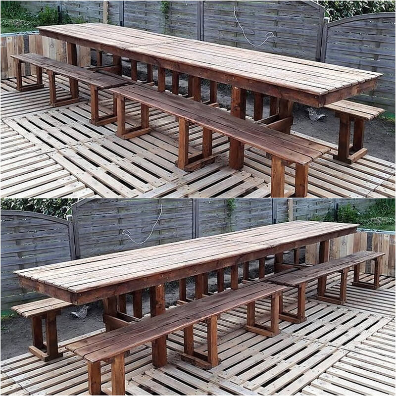 pallets patio dining set