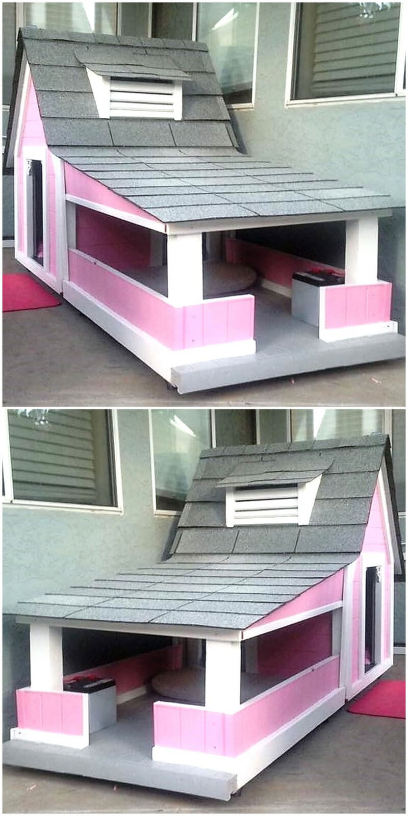 wood pallet dog bed house