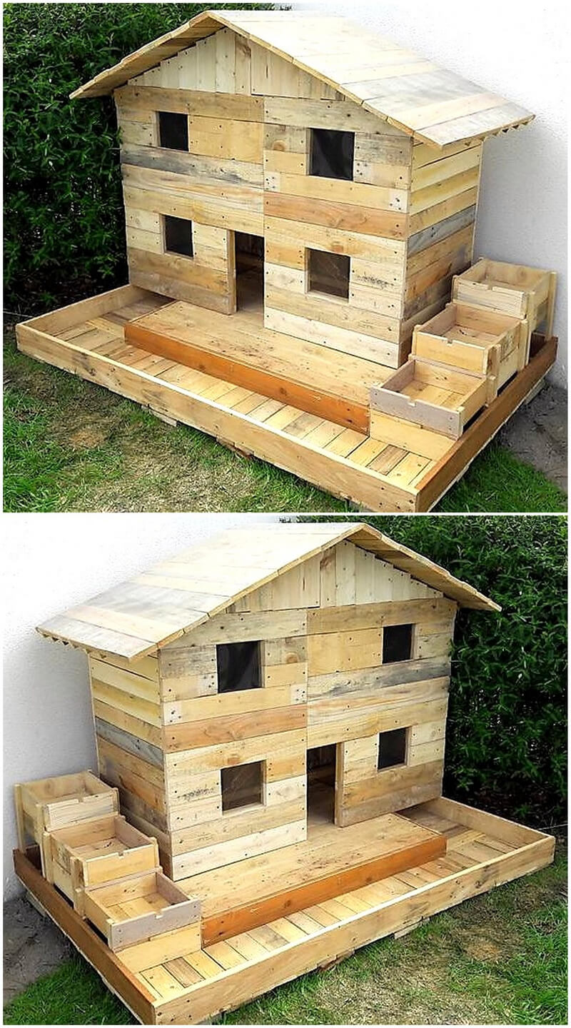 wooden pallet dog house