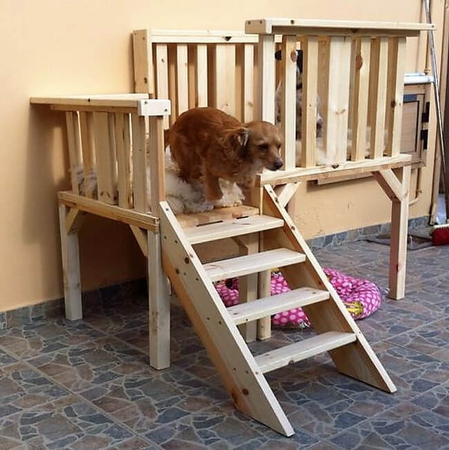 wooden pallets dog bed