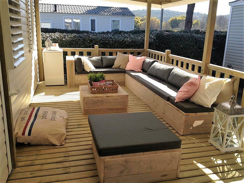 pallets patio deck furniture plan