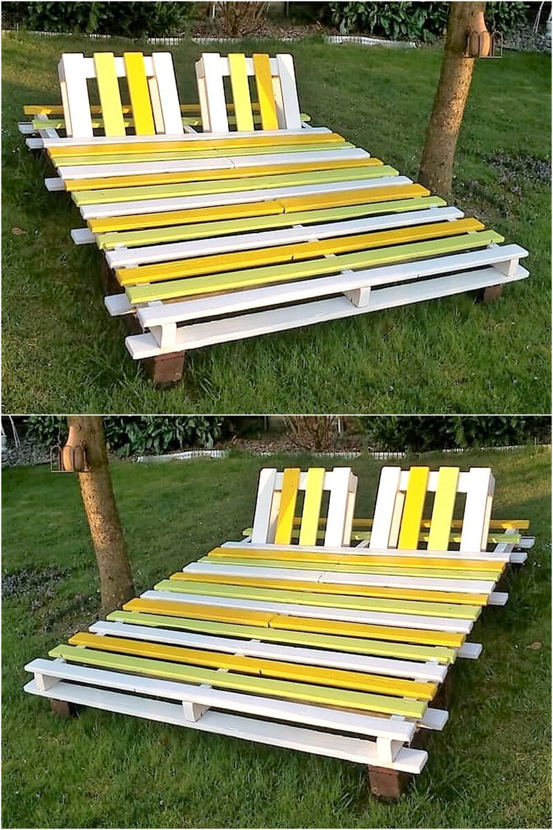 wooden pallets patio sun lounger daybed