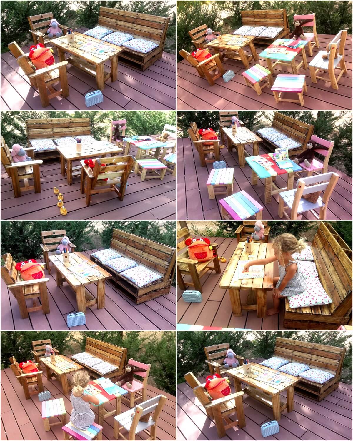 Kids Outdoor Furniture Made With Used Pallets Pallet Ideas