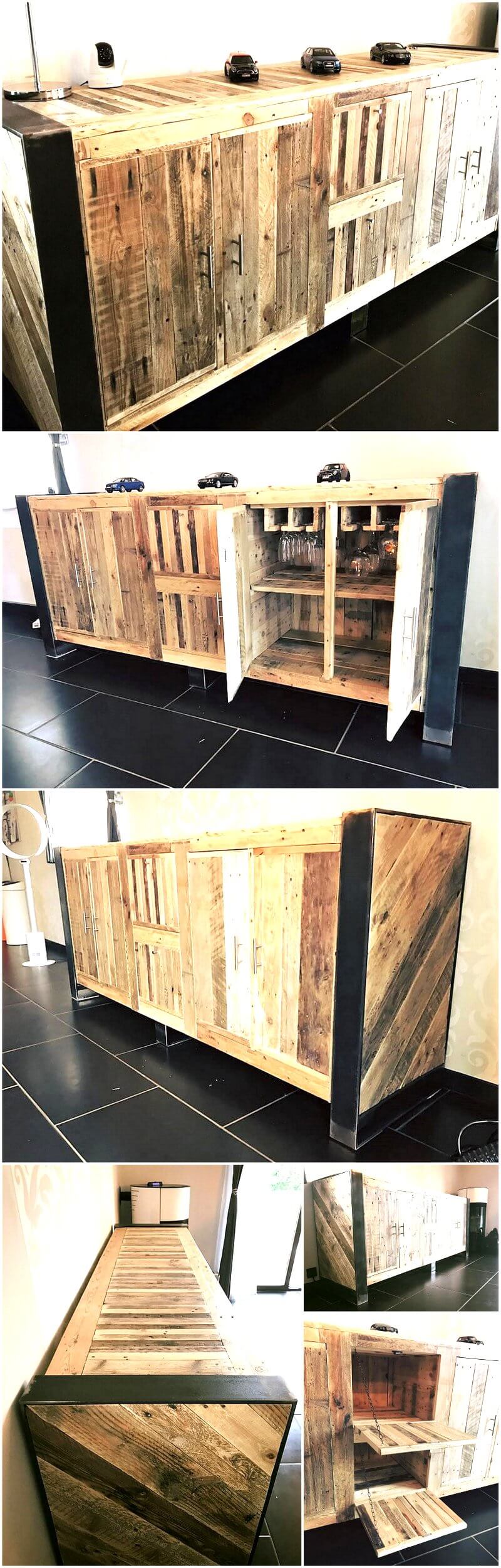 Wooden Pallets Made Entryway Table Idea