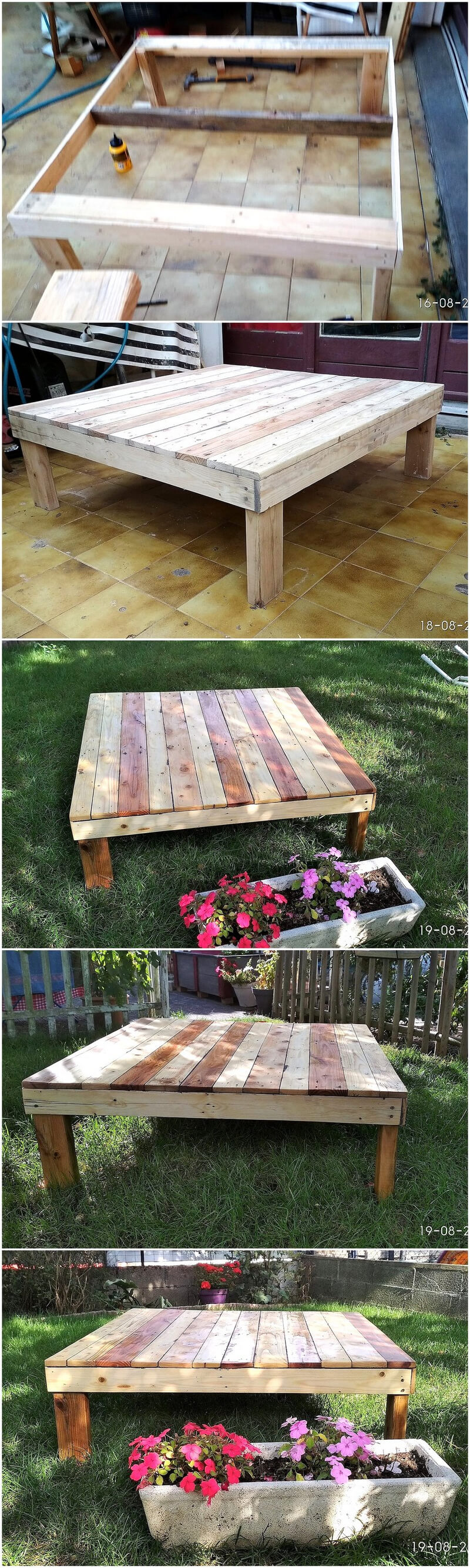 diy wood pallet garden table