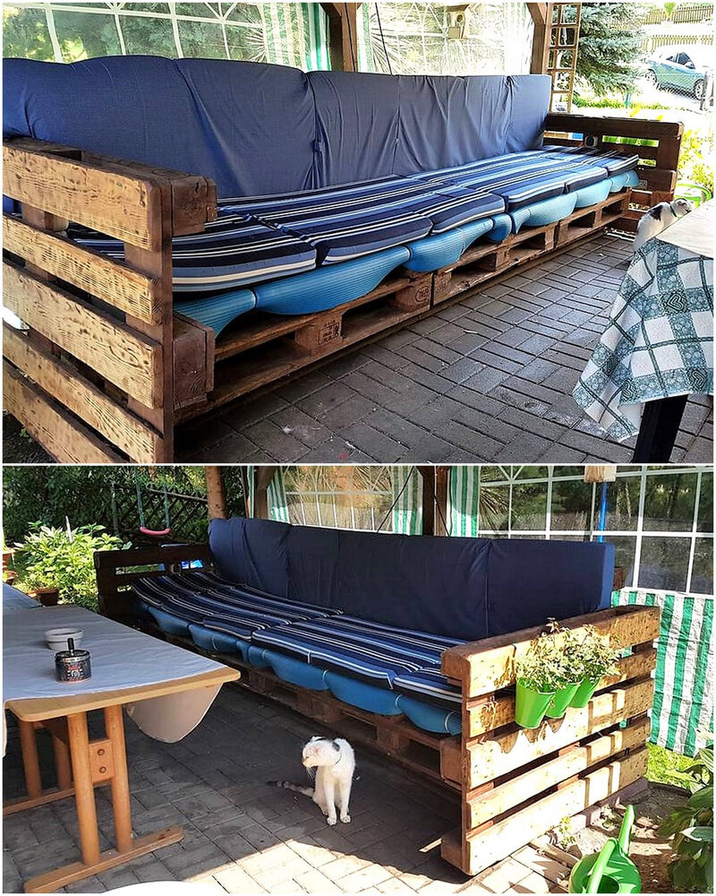 giant pallet made garden lounge