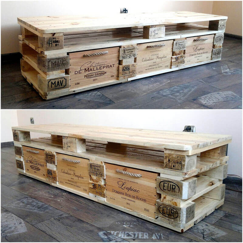 pallets rustic tv stand