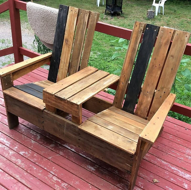 recycled pallets garden seating