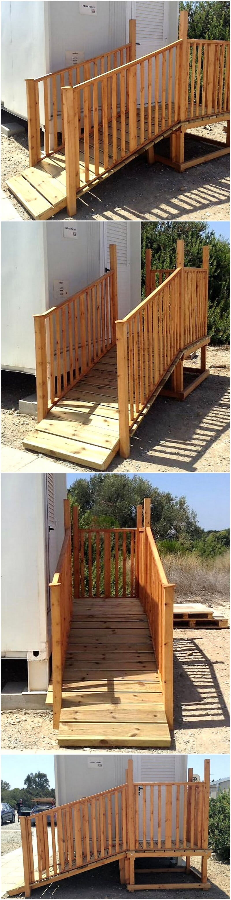 recycled pallets stairs idea