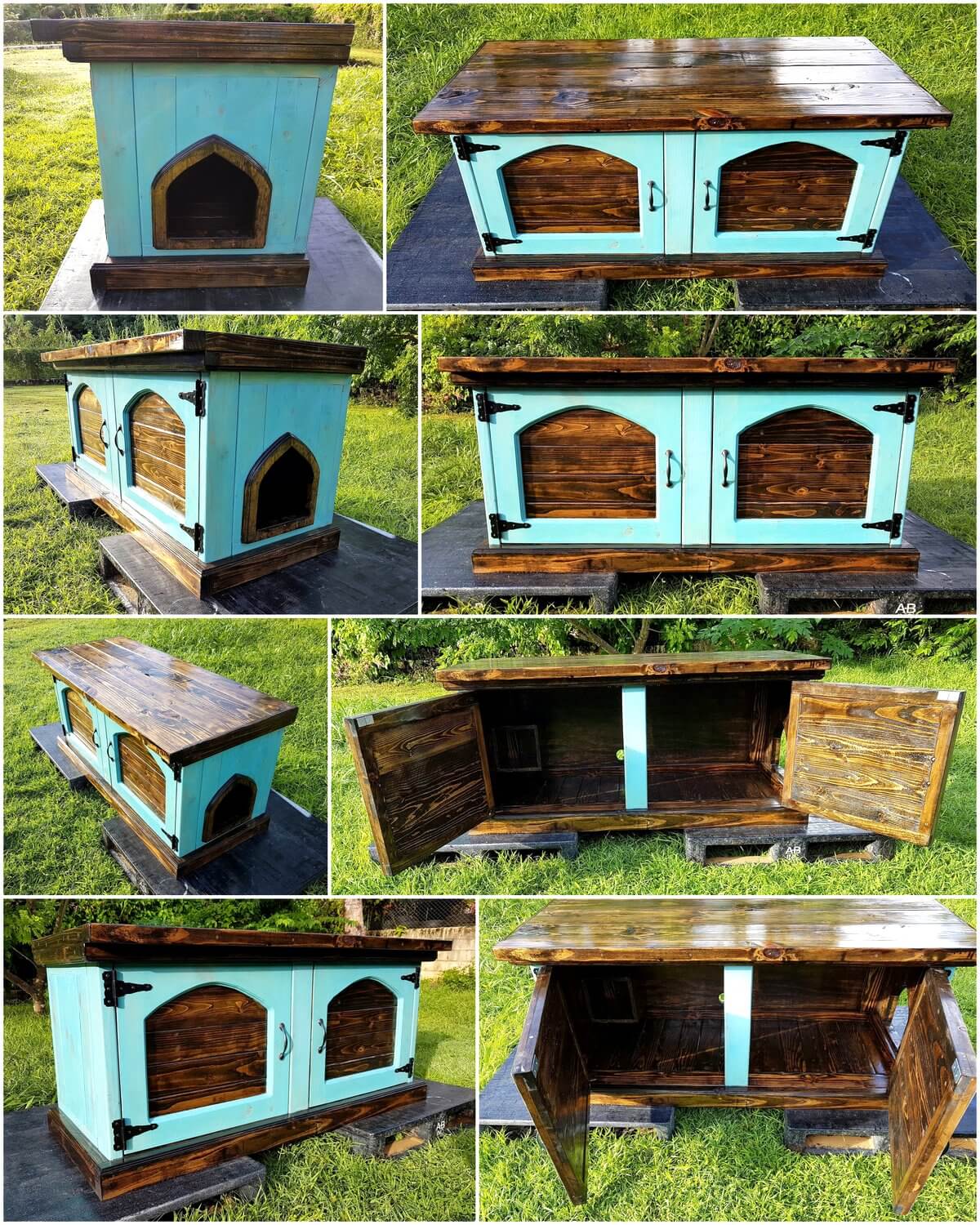 Wood Pallets Made Kitty Litterbox Cabinet Pallet Ideas