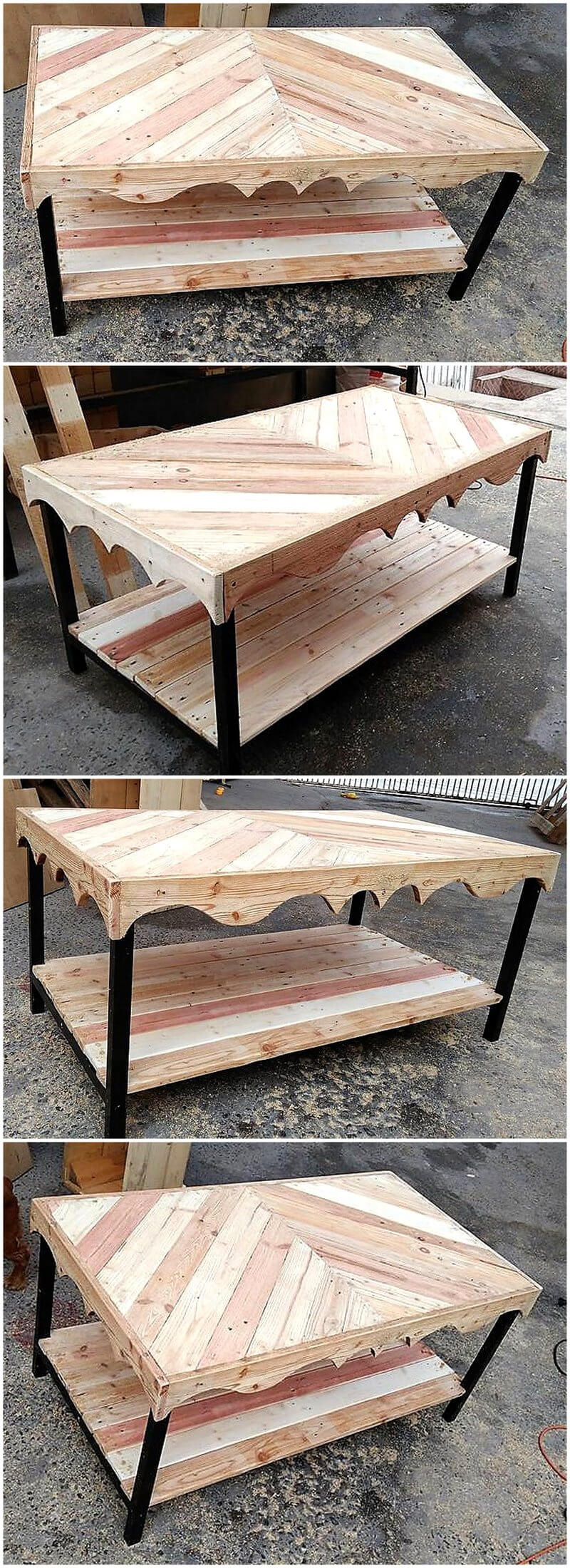 reclaimed pallets wooden table