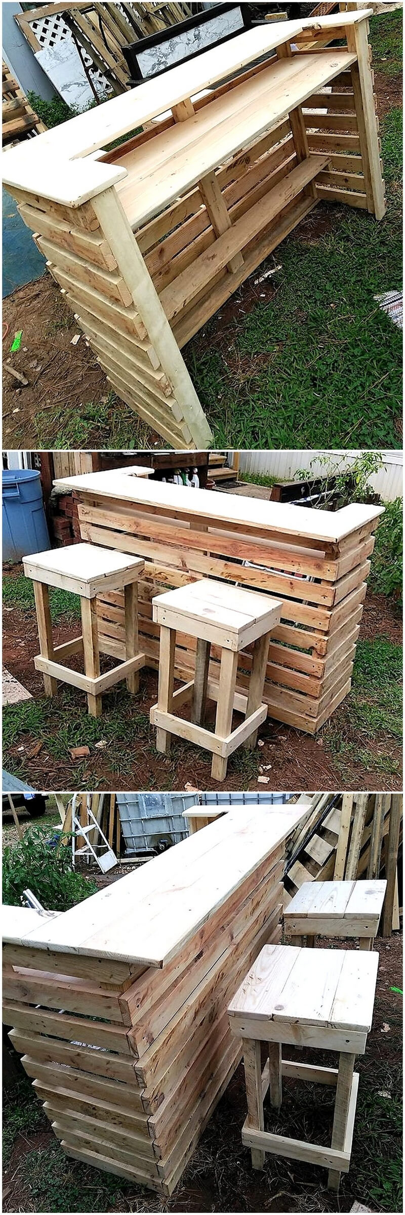 recycled wood pallet bar