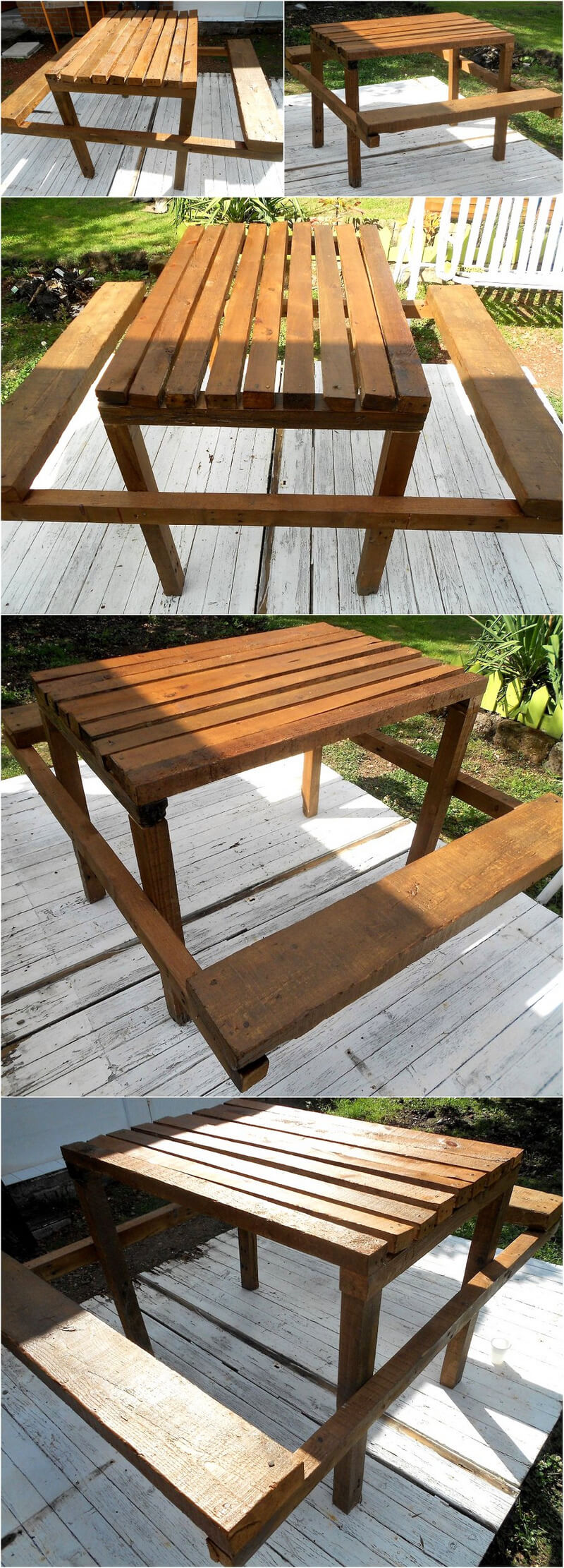 wood pallets picnic table idea