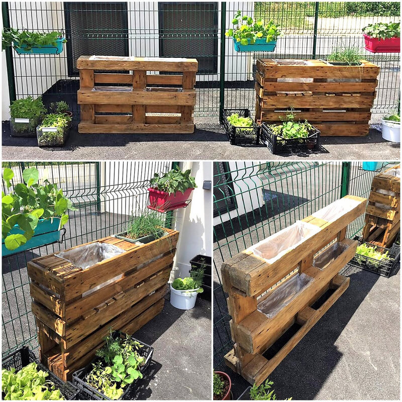 wooden pallets planter idea