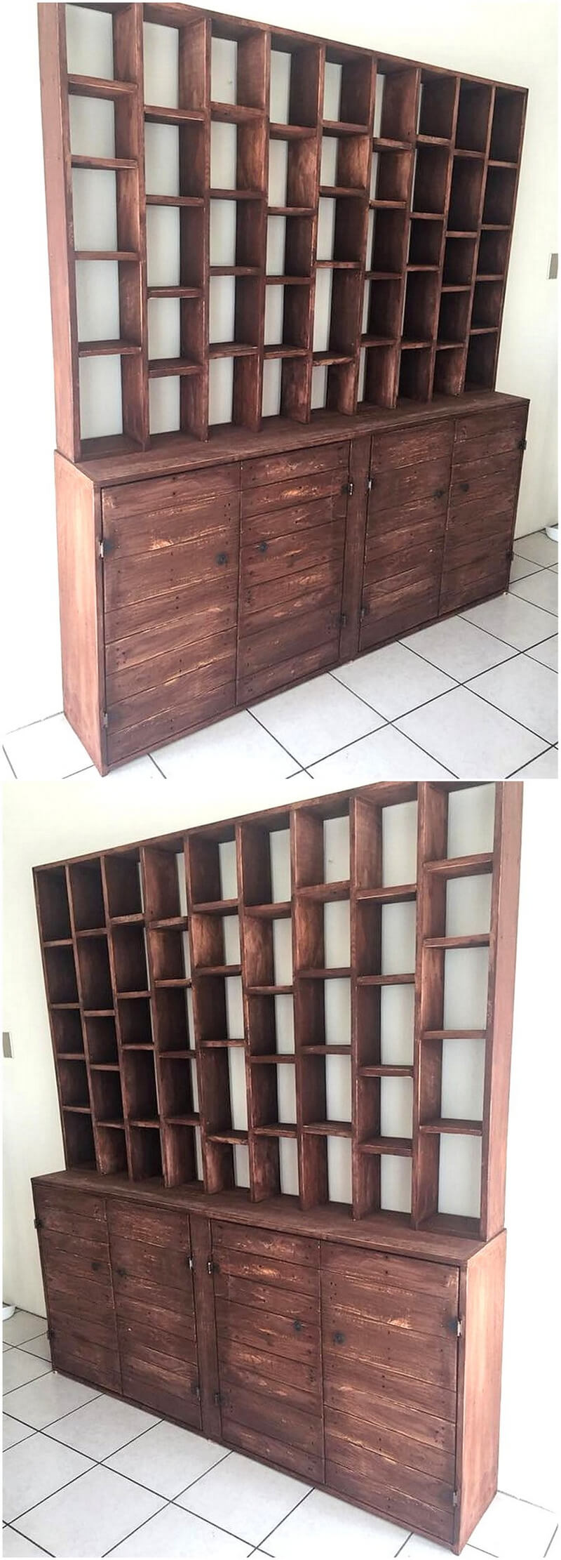 pallet entryway cabinet