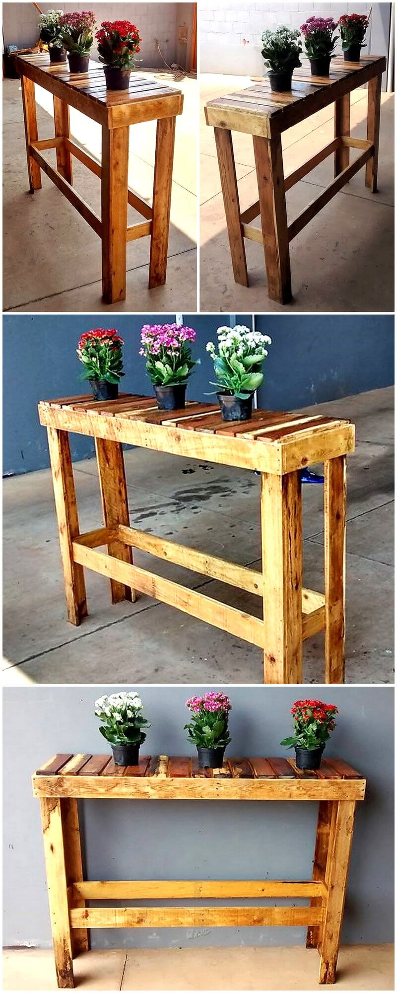 pallet entryway table idea