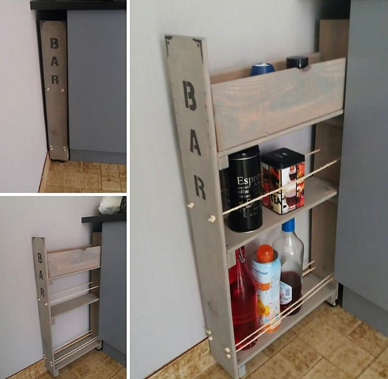 pallet storage idea for kitchen