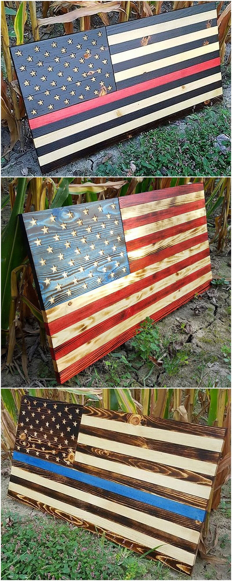 pallet wooden flag art