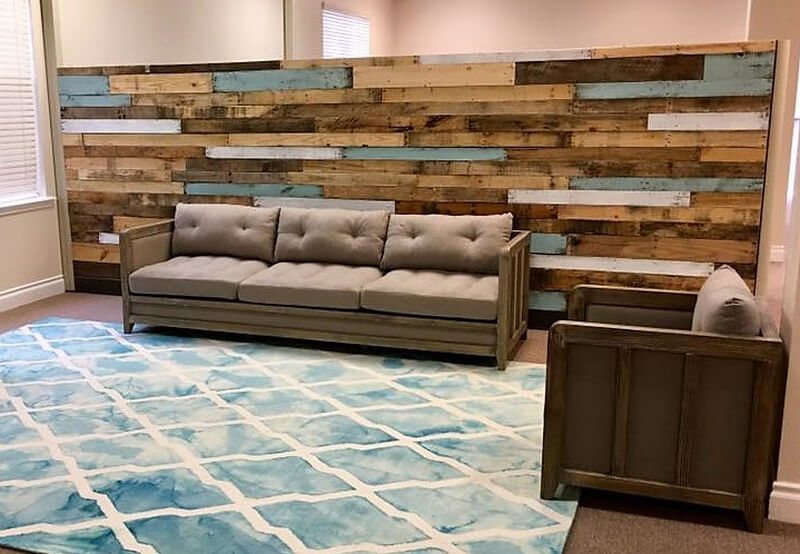 pallets living room wall art