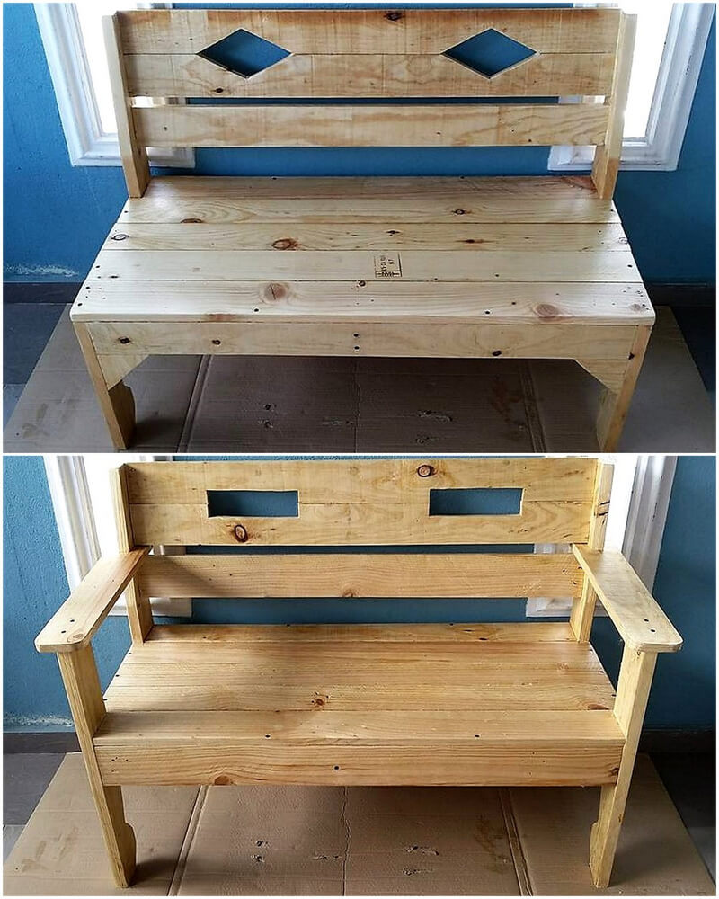 pallets made patio benches