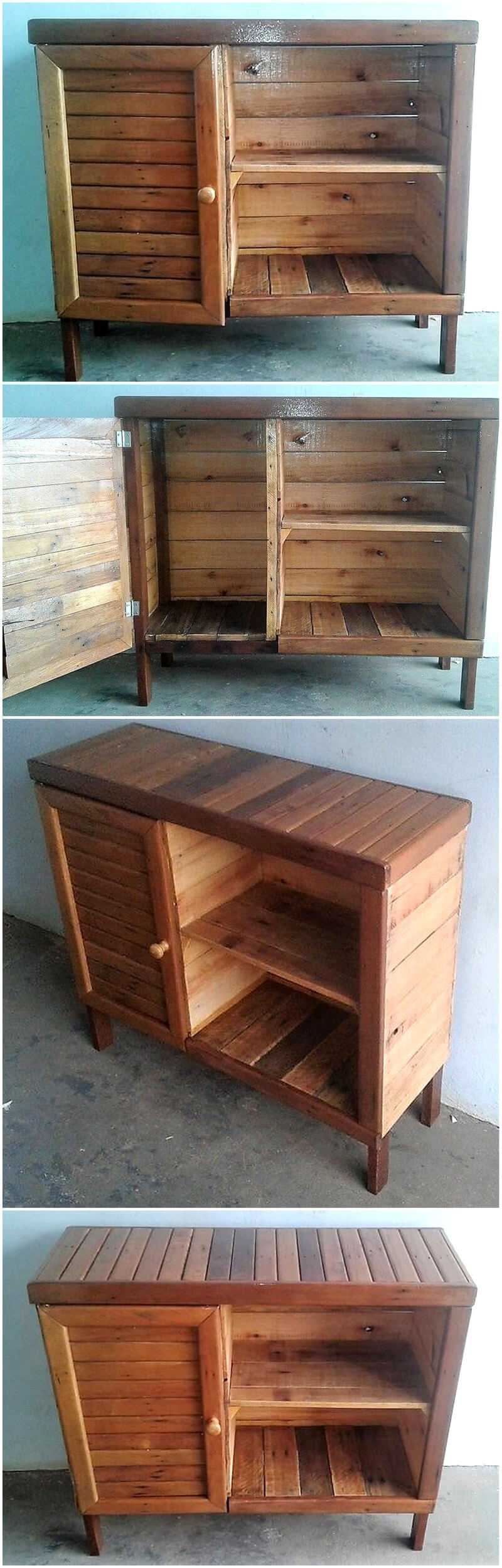 pallets wooden entryway table idea