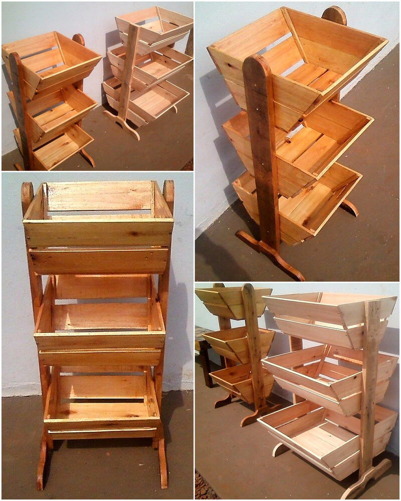 pallets wooden fruit stands