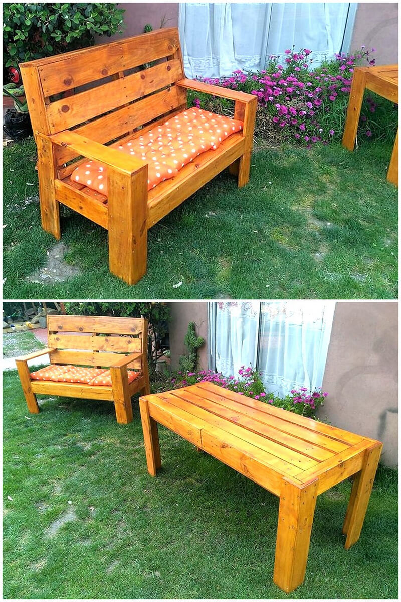 pallets wooden garden furniture