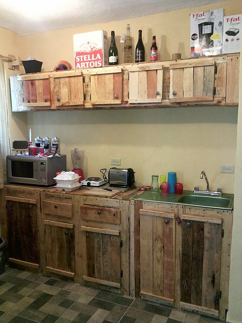 pallets wooden kitchen works