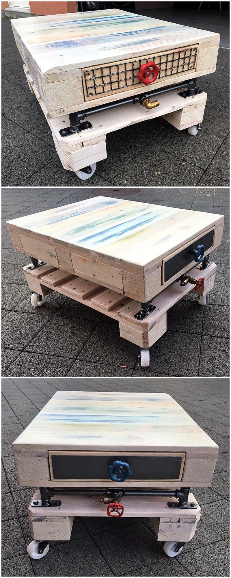 pallets wooden table plan