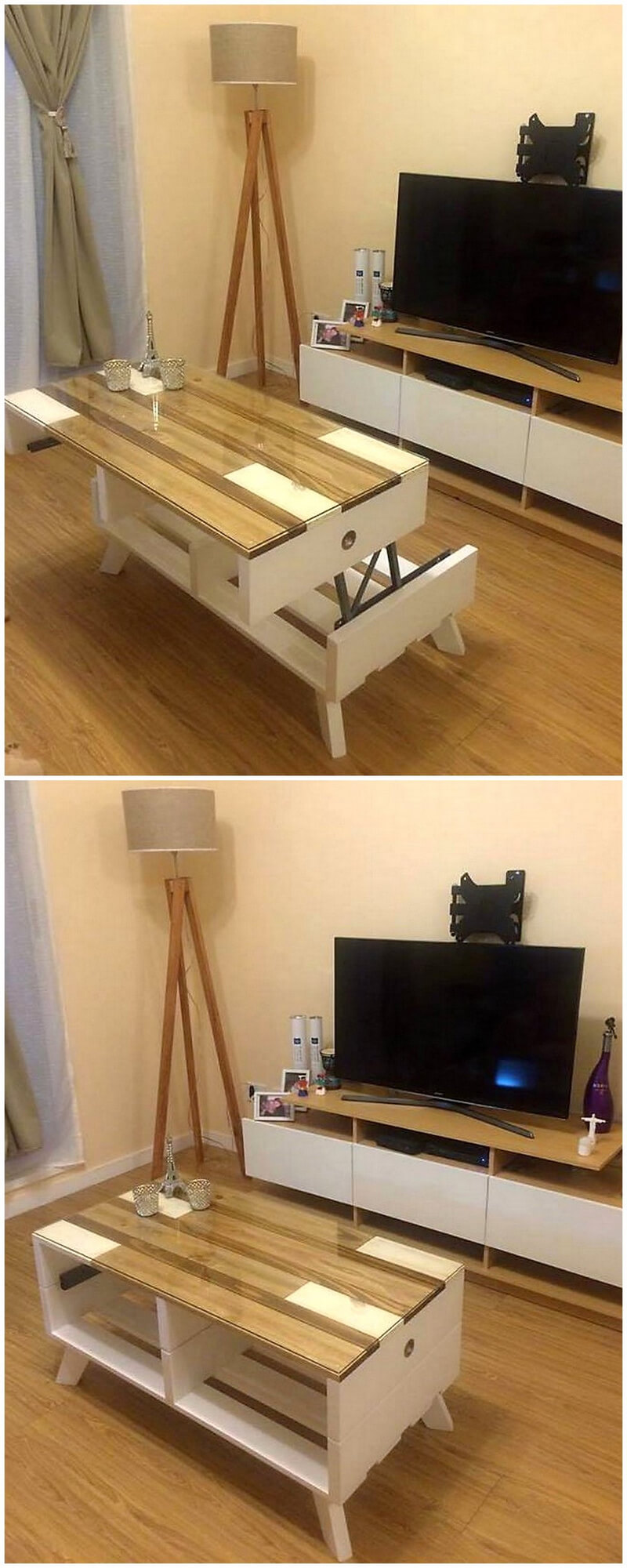 reclaimed pallets topup table