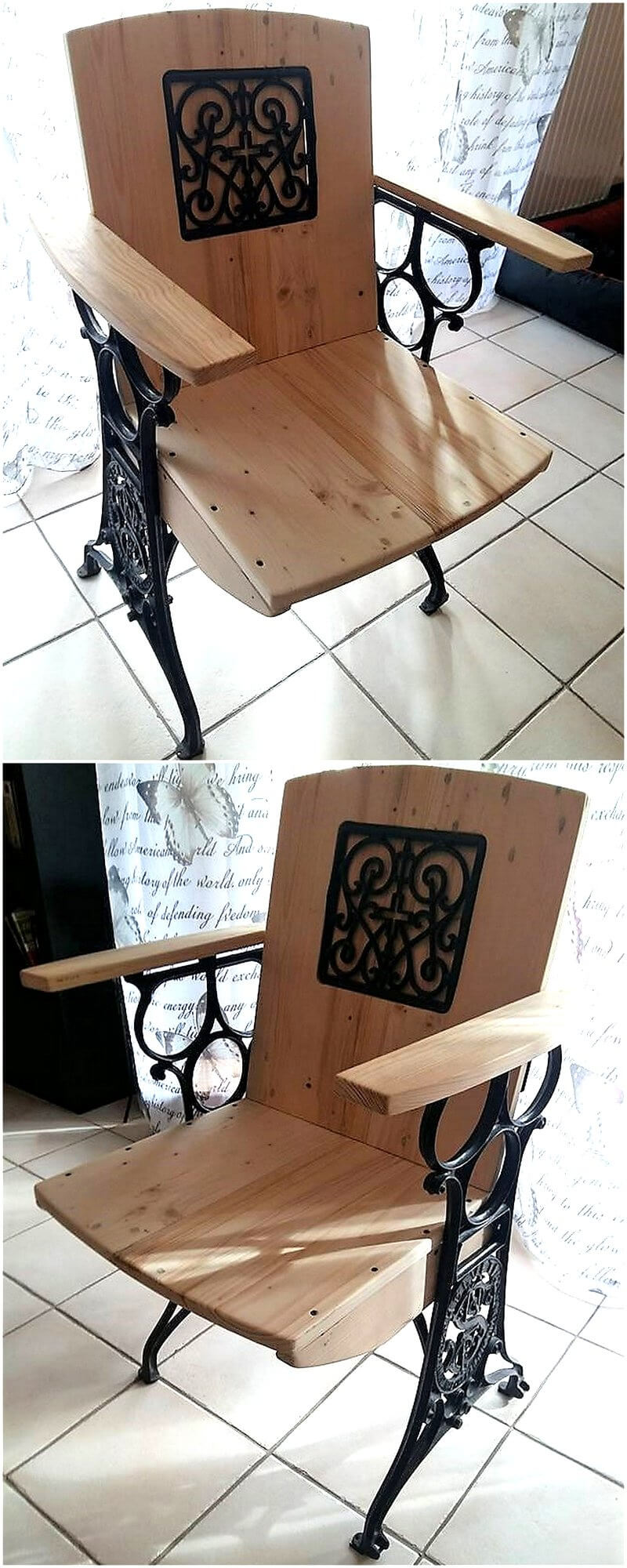 reclaimed pallets wooden chair