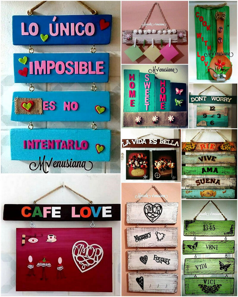 wood pallet wall sign art