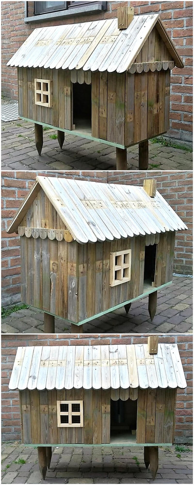 wood pallets rabbits coop