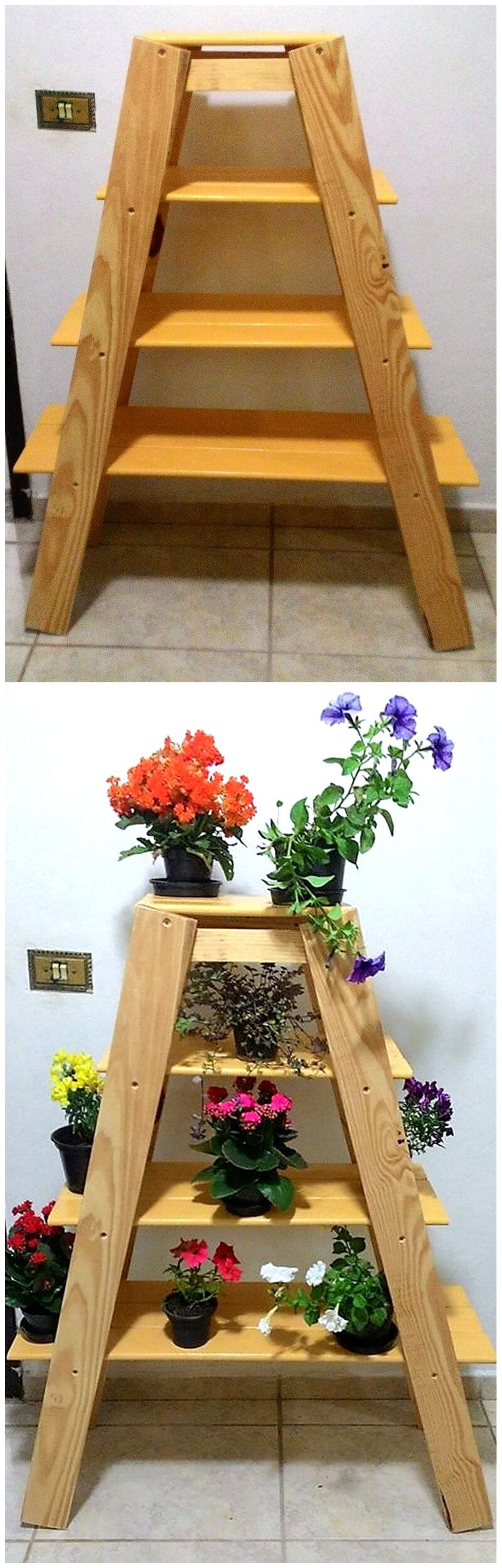 wooden pallets planter art