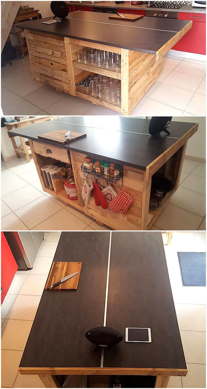 Pallets Small Central Kitchen Island