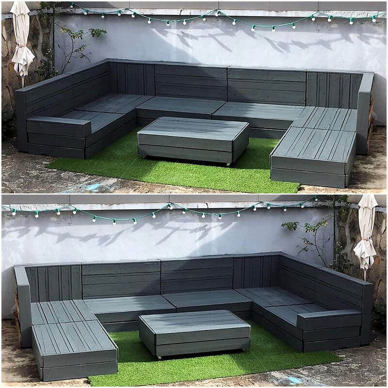 pallet garden couch set