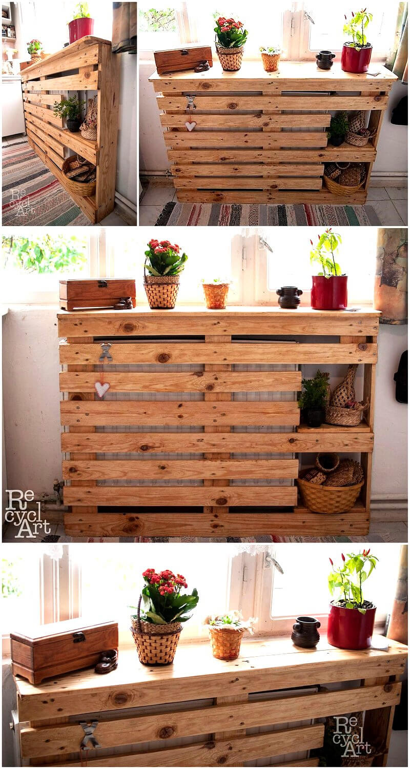 pallet kitchen wall table idea