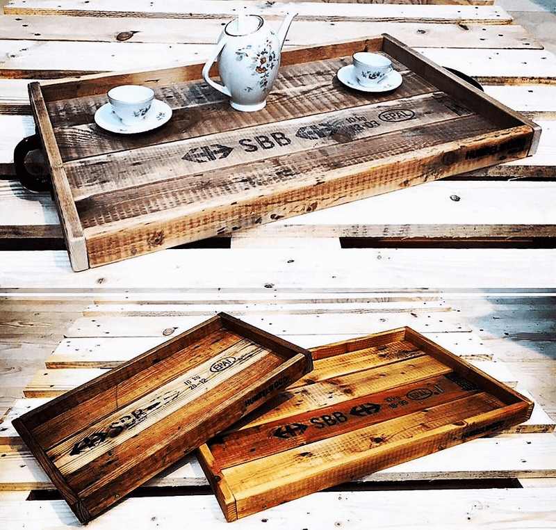 pallet serving trays