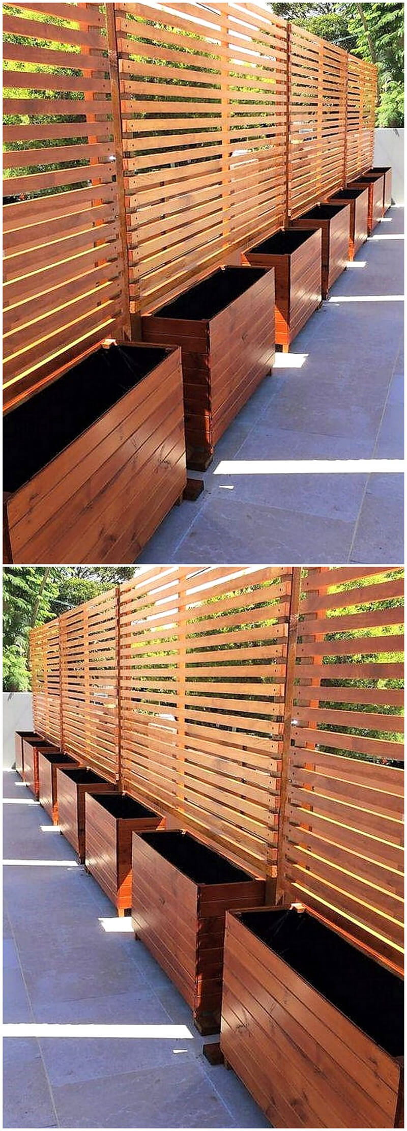 pallet trellis planter idea