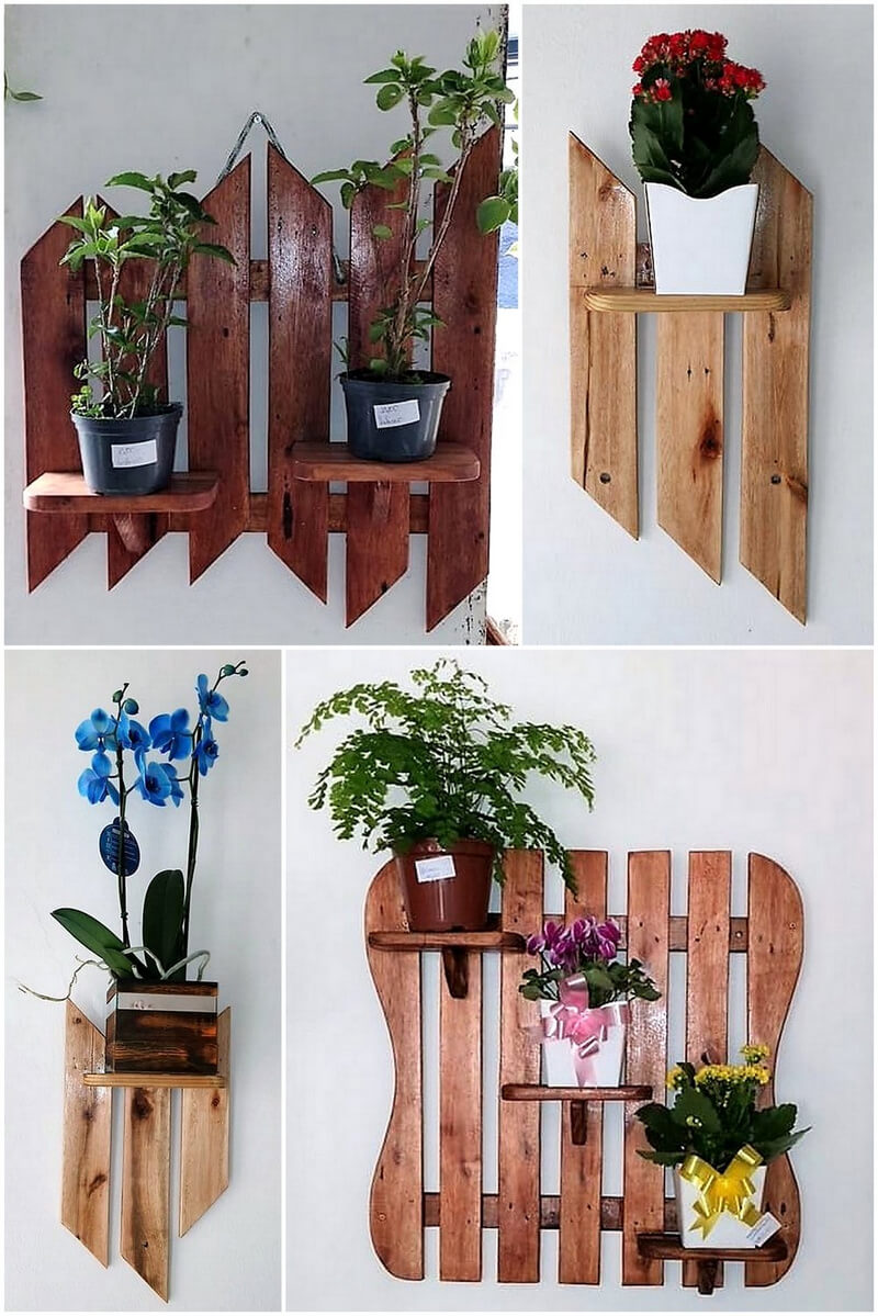 pallets wooden wall planter art
