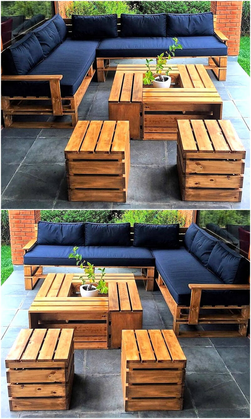 recycled pallets outdoor furniture