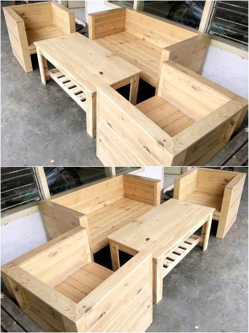 recycled pallets wooden furniture