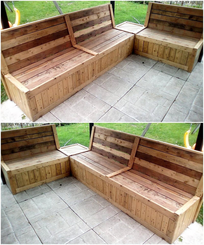 repurposed pallet garden couch