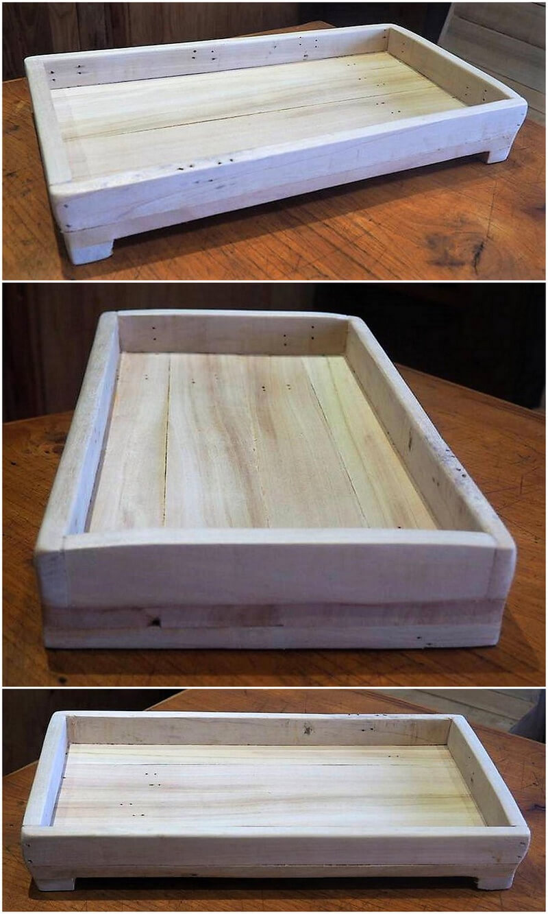 wood pallet serving tray