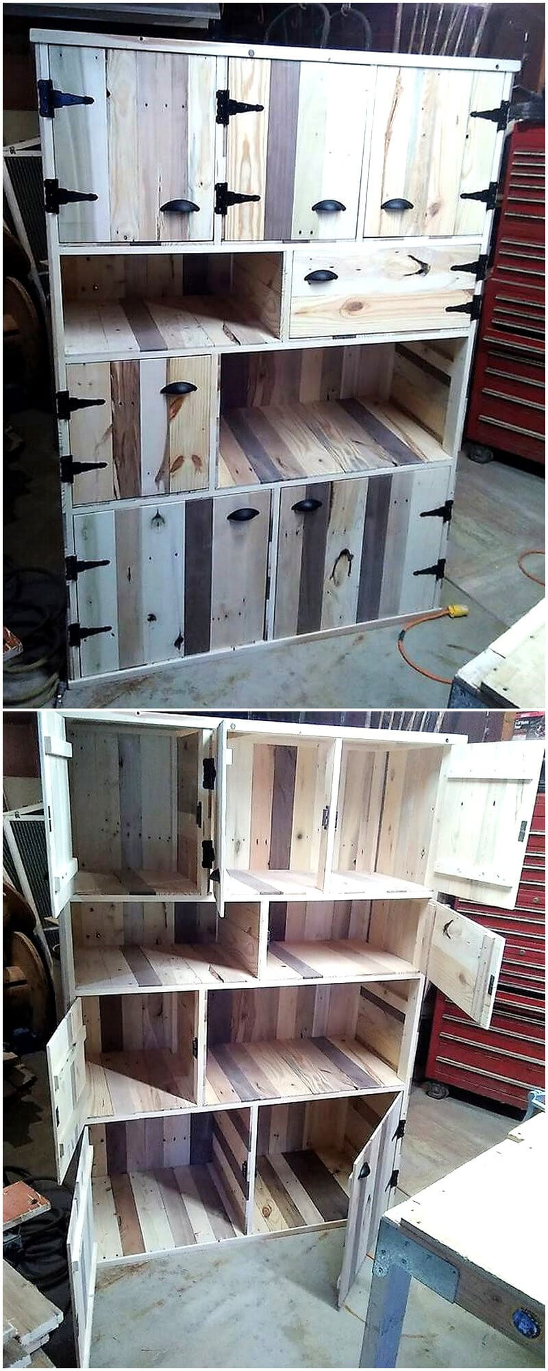 wood pallets kitchen cupboard