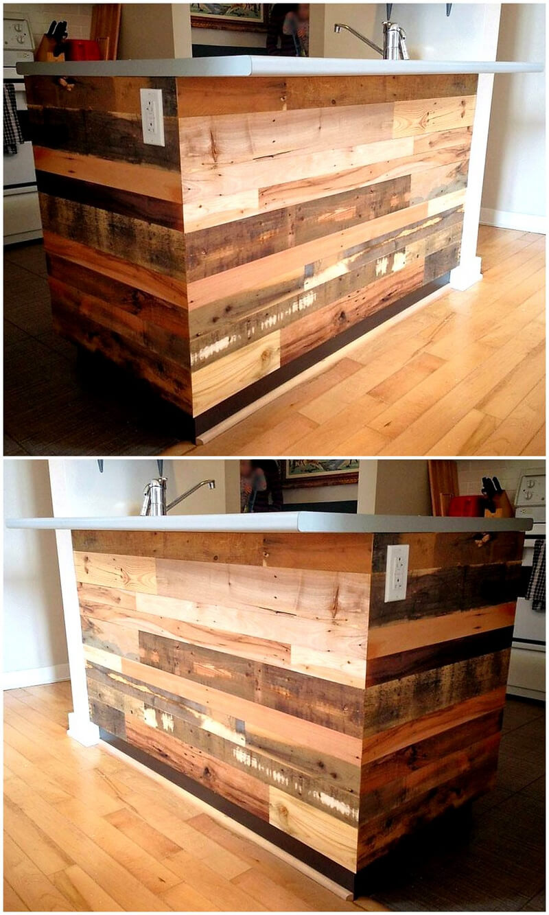 wooden pallet kitchen bar