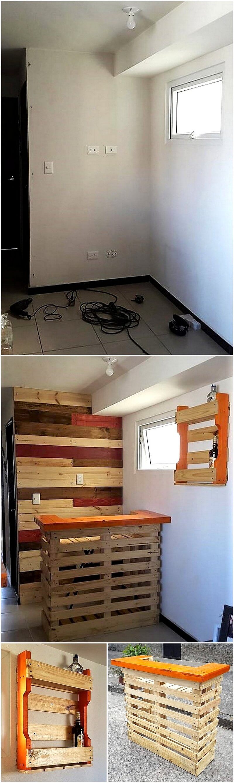 diy pallet bar and wall decor art