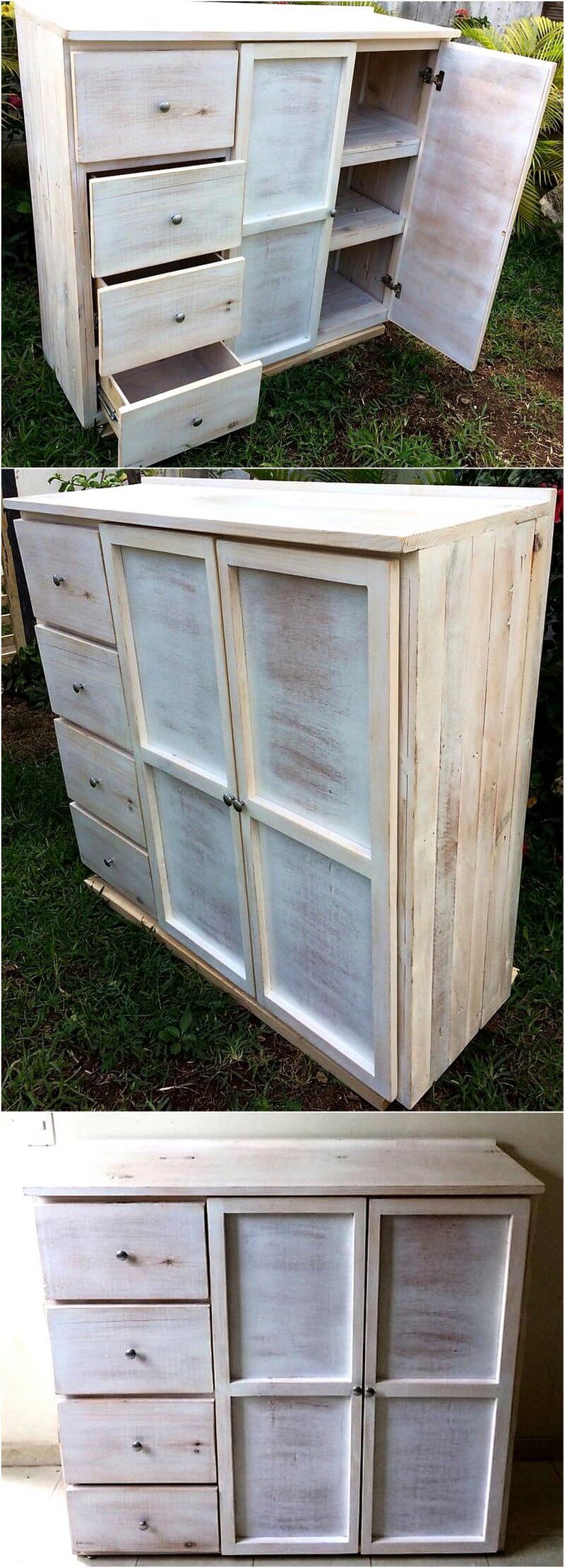 pallet chest of drawers